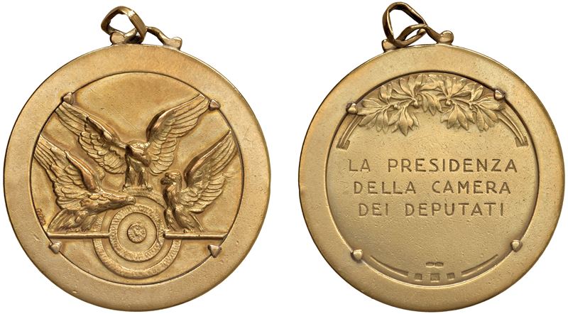 Medaglia in oro Presidenza Camera dei Deputati, anni '50/60.