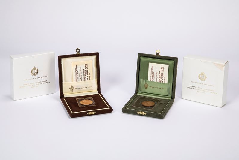 Lotto due esemplari da 5 scudi (1981 e 1982)