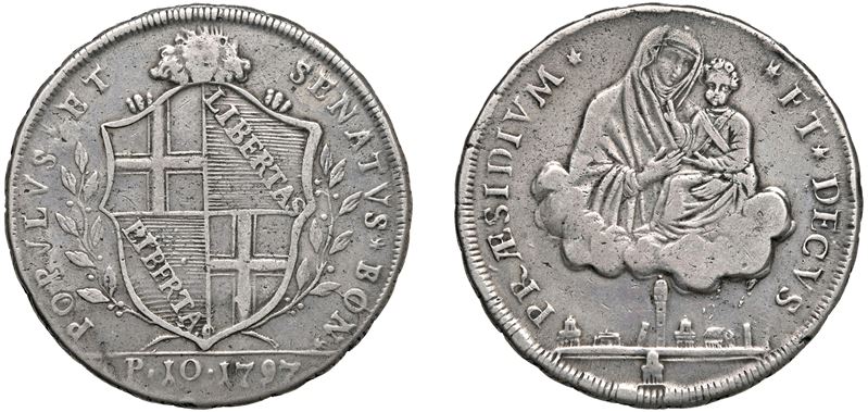 Scudo da 10 Paoli, 1797, III tipo, Bologna.