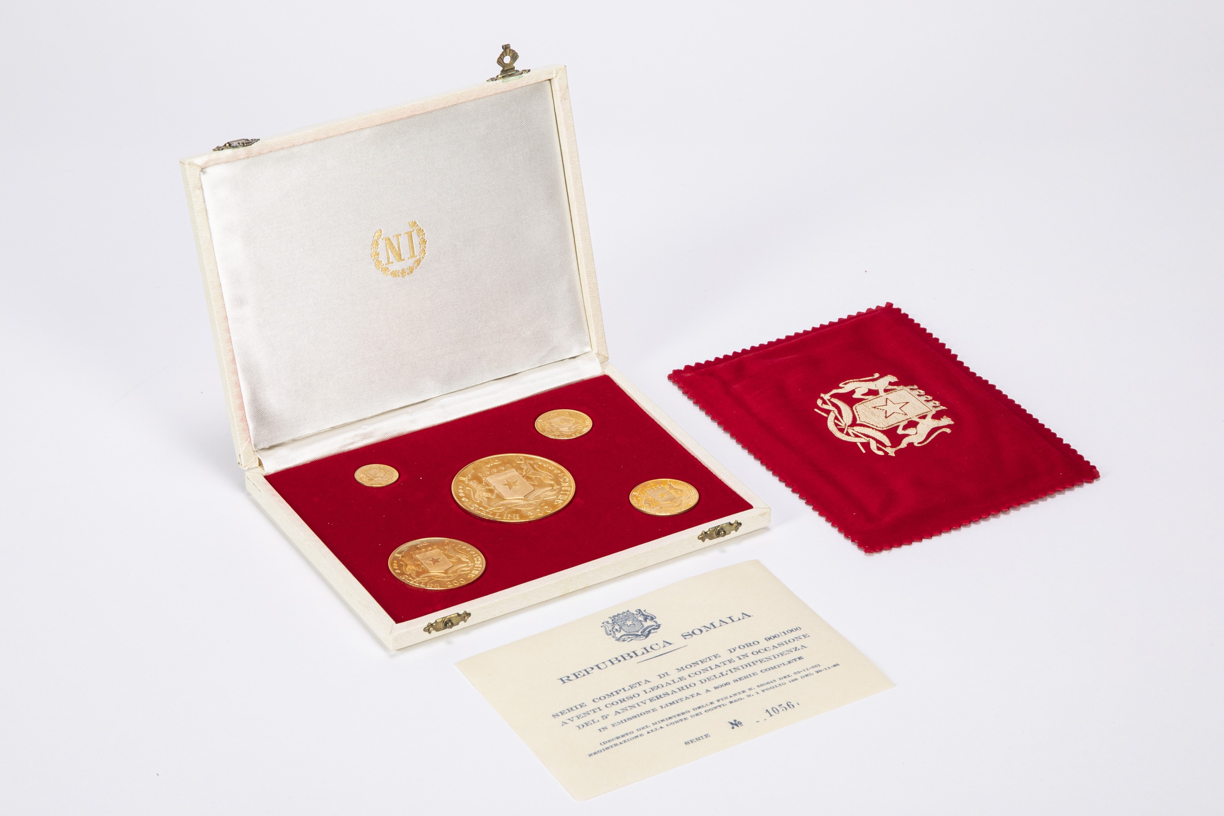 Repubblica (1960-1969) – Set contenente 5 monete per il V anniversario dell'indipendenza, 1965.