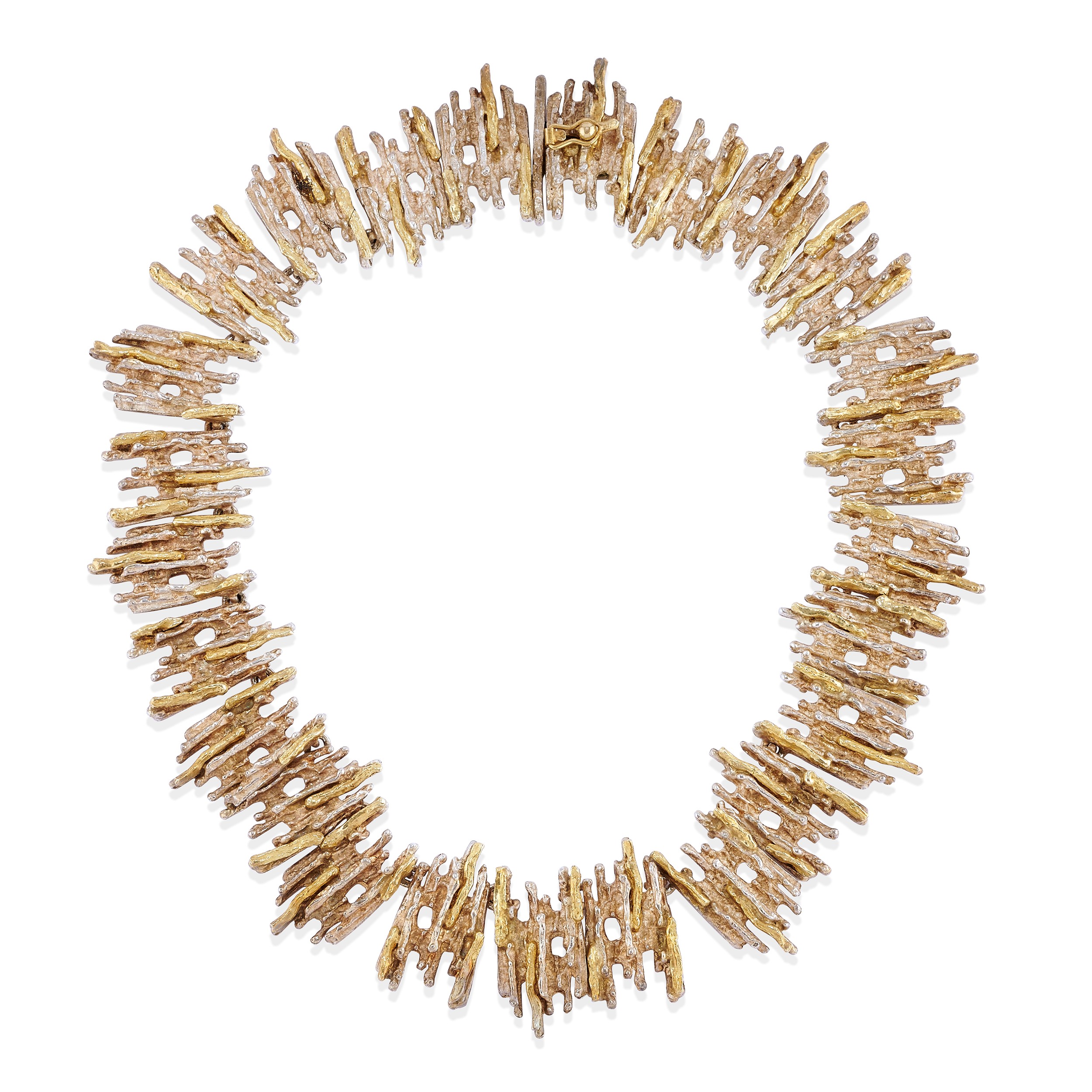 Fausto Maria Franchi - Demi-parure, collana e bracciale in argento e argento dorato