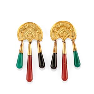Colored gemstones earrings