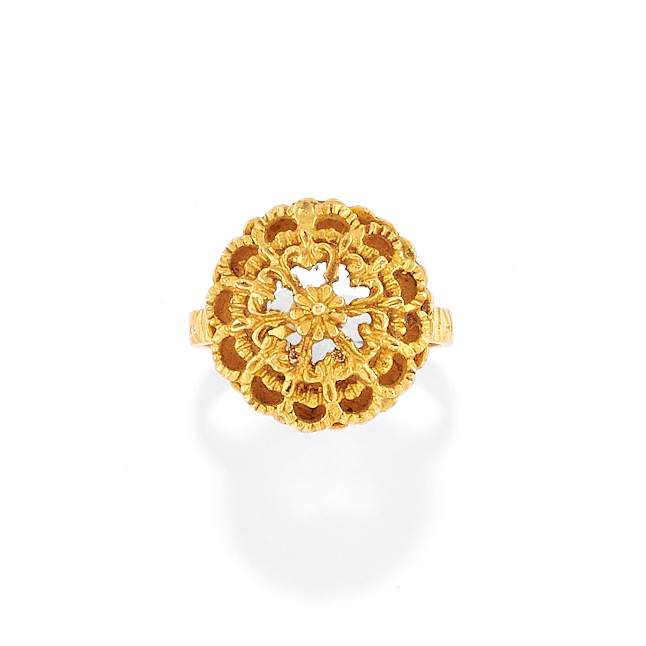 Oreficeria, Demi parure traforata in oro giallo 18k e 12k