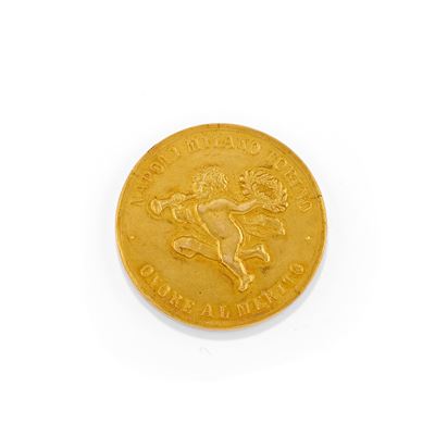Medaglia con onorificenza, in oro giallo 18k