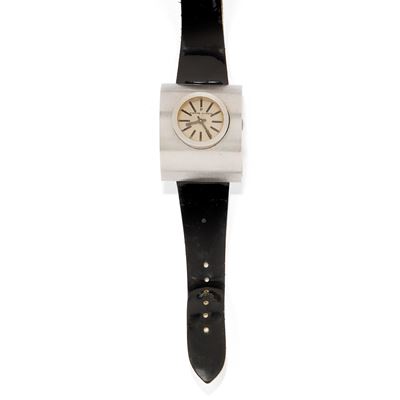 Orologio da collezione “Espace”, cassa curva in acciaio, movimento a carica manuale (circa 1970)
