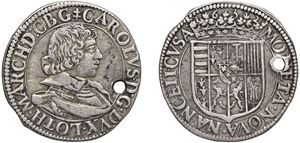 DUCATO DI LORENA - CARLO IV, I periodo (1626-1632) - Testone 1632, Nancy