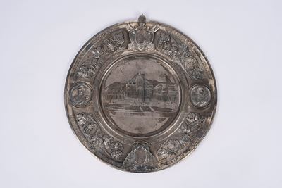 Giovanni Battista Montini e Angelo Giuseppe Roncalli (Papa Giovanni XXIII), Piatto commemorativo ...