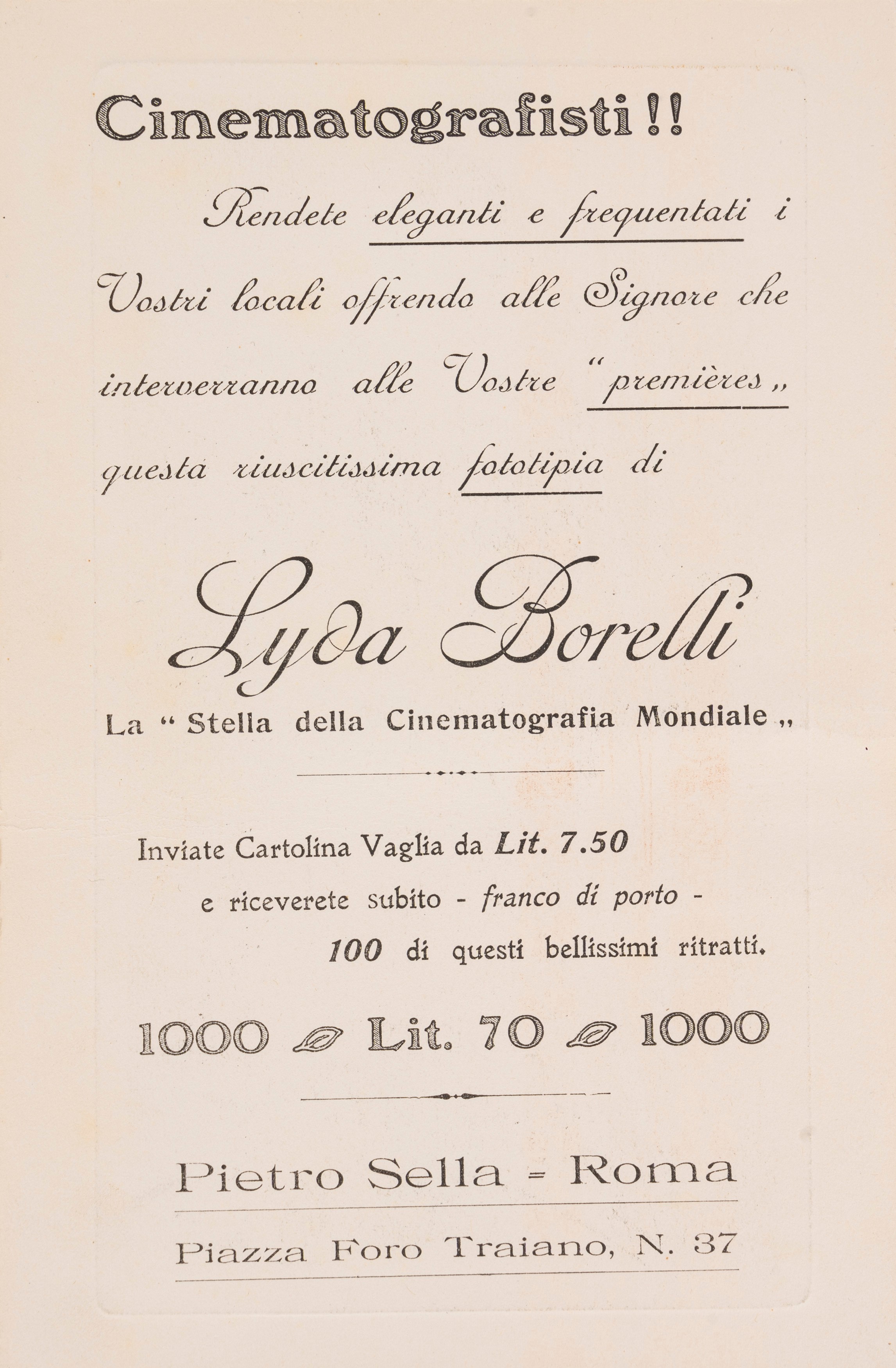 Borelli, Lyda (La Spezia, 22 marzo 1887 – Roma, 2 giugno 1959)
