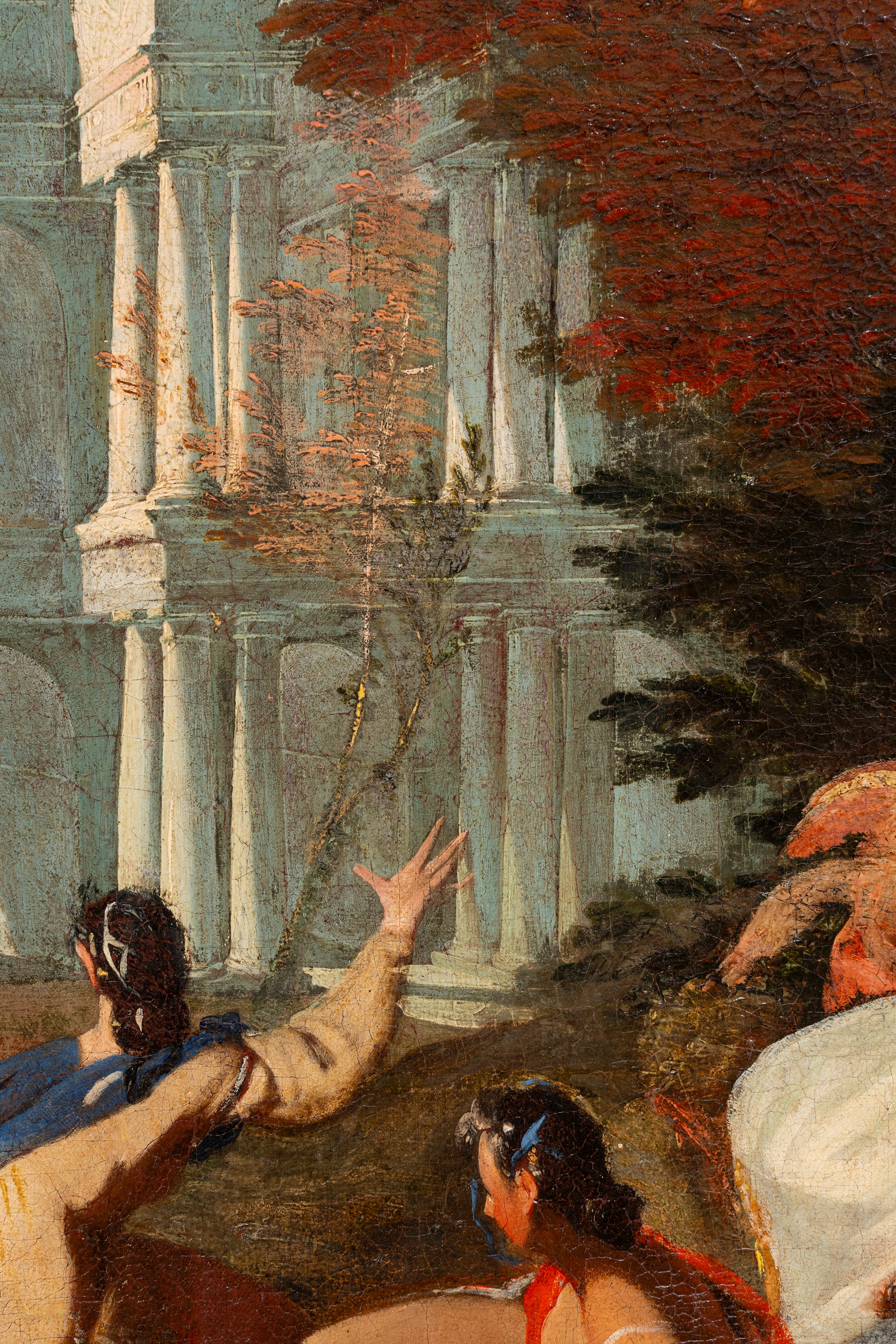 Pittore Fiammingo, Fine Secolo XVII - Marte e Venere scoperti da Vulcano, olio su tela