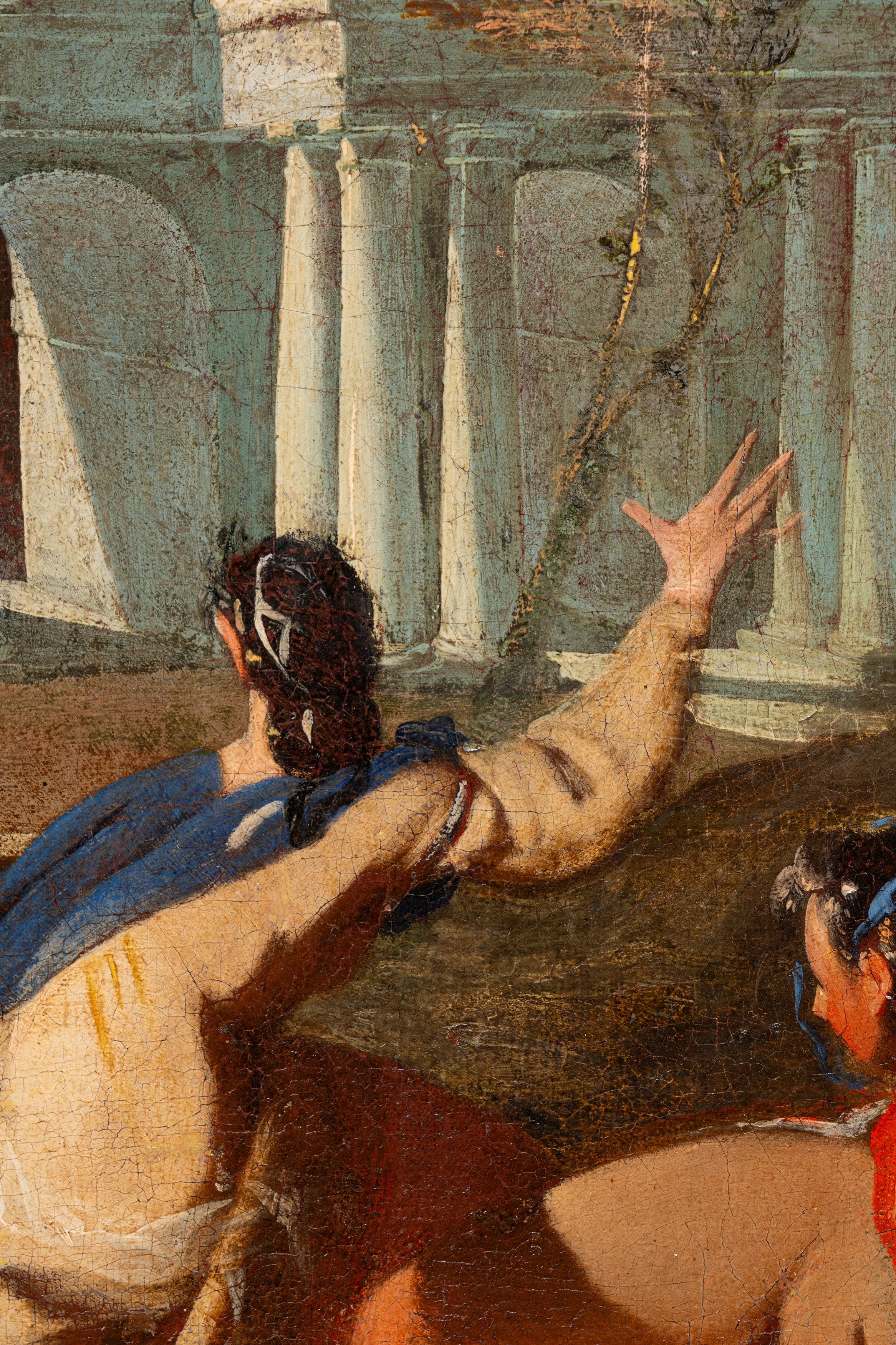 Pittore Fiammingo, Fine Secolo XVII - Marte e Venere scoperti da Vulcano, olio su tela