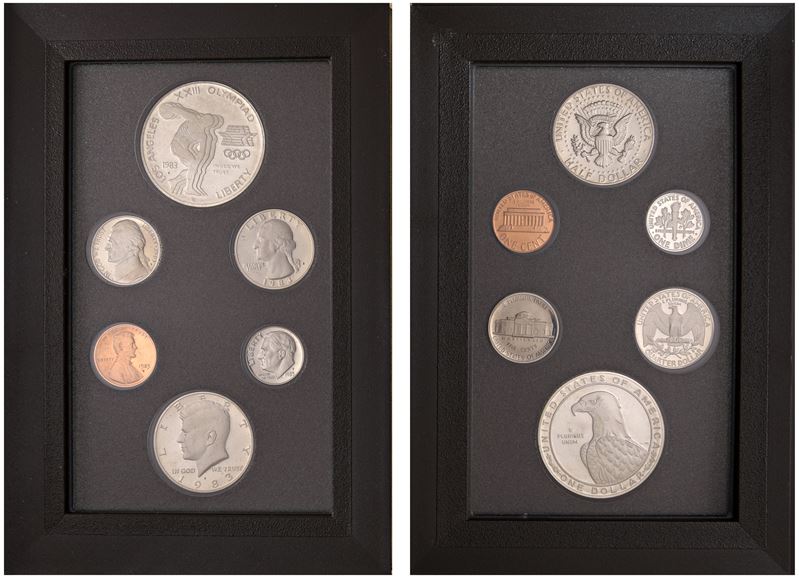 Proof prestige set, contenente 6 monete, 1983.