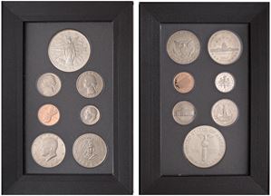 Proof prestige set, contenente 7 monete, 1989.