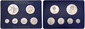 Proof silver set contenente 6 monete per il Giubileo dell'incoronazione, 1978, Franklin mint.