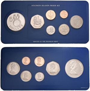 Proof set contenente 7 monete, 1978, Franklin mint.