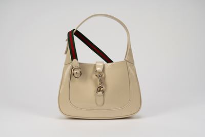 Borsa Jackie, borsa in vernice color champagne