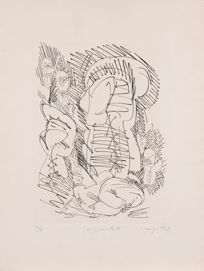 L’agguantato, acquaforte (es. 12/38), 1971
