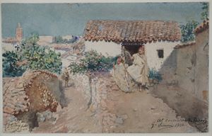 Scorcio di villaggio Nord Africano