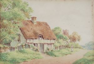 Campagna inglese con cottage