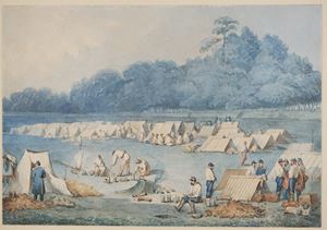 Accampamento di truppe Francesi