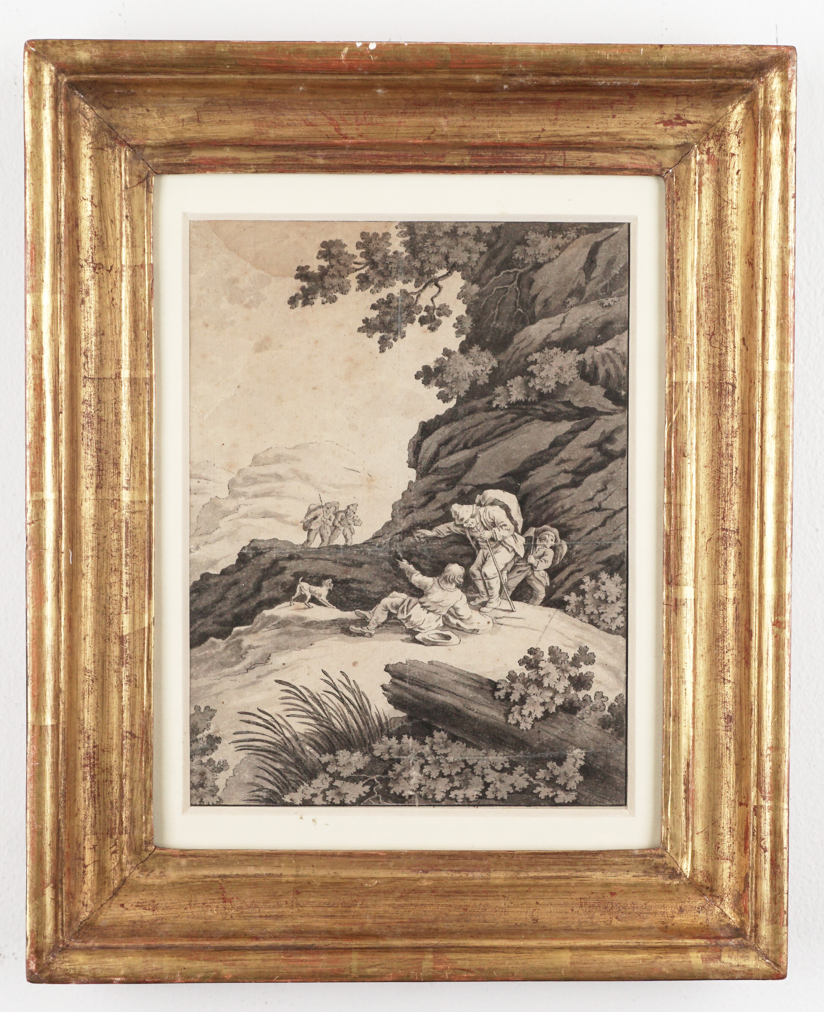 Viandanti in un paesaggio montano