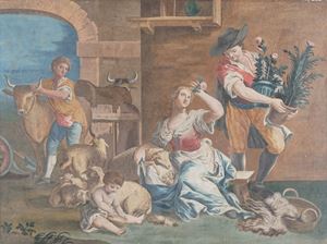 Scena di vita contadina