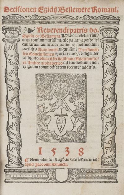 Decisiones Egidij Bellemere Romani Reuerendi Patris Do. Egidij De Bellamera