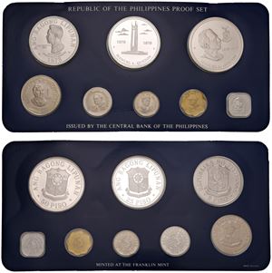 Proof set contenente 8 monete, 1978, Franklin mint.