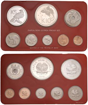 Proof set contenente 8 monete, 1978, Franklin mint.
