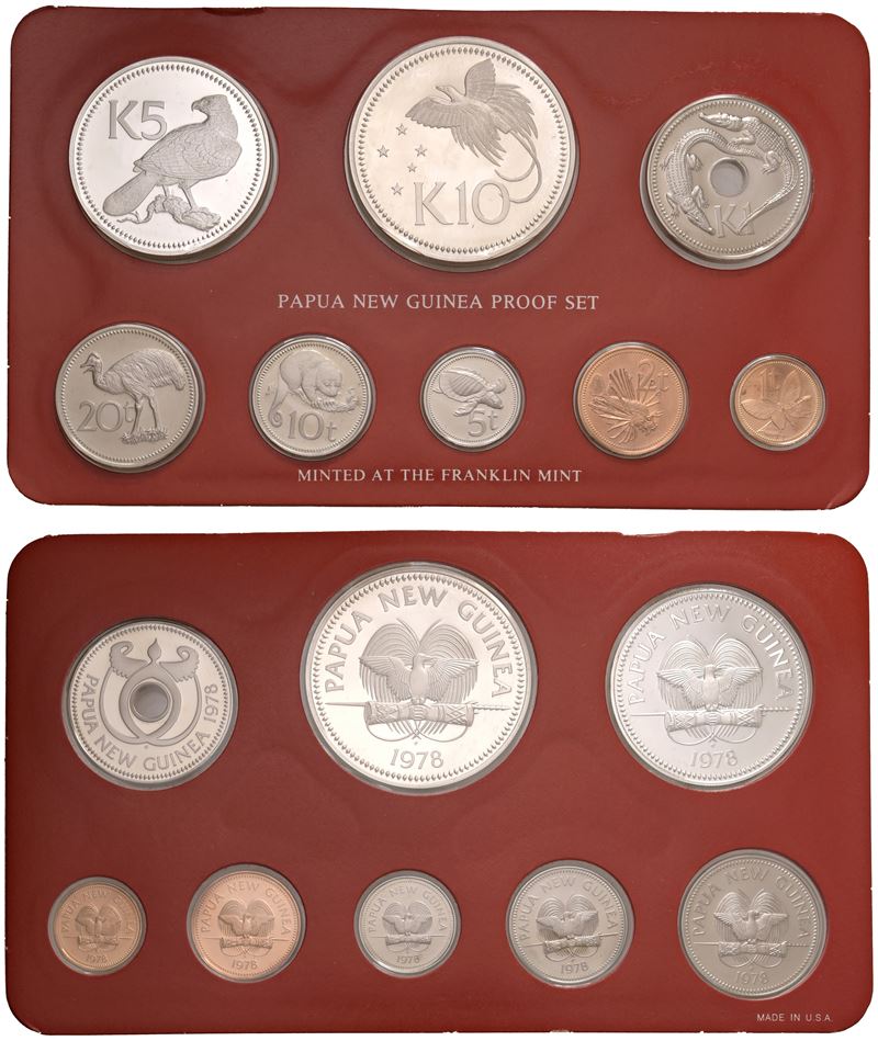 Proof set contenente 8 monete, 1978, Franklin mint.