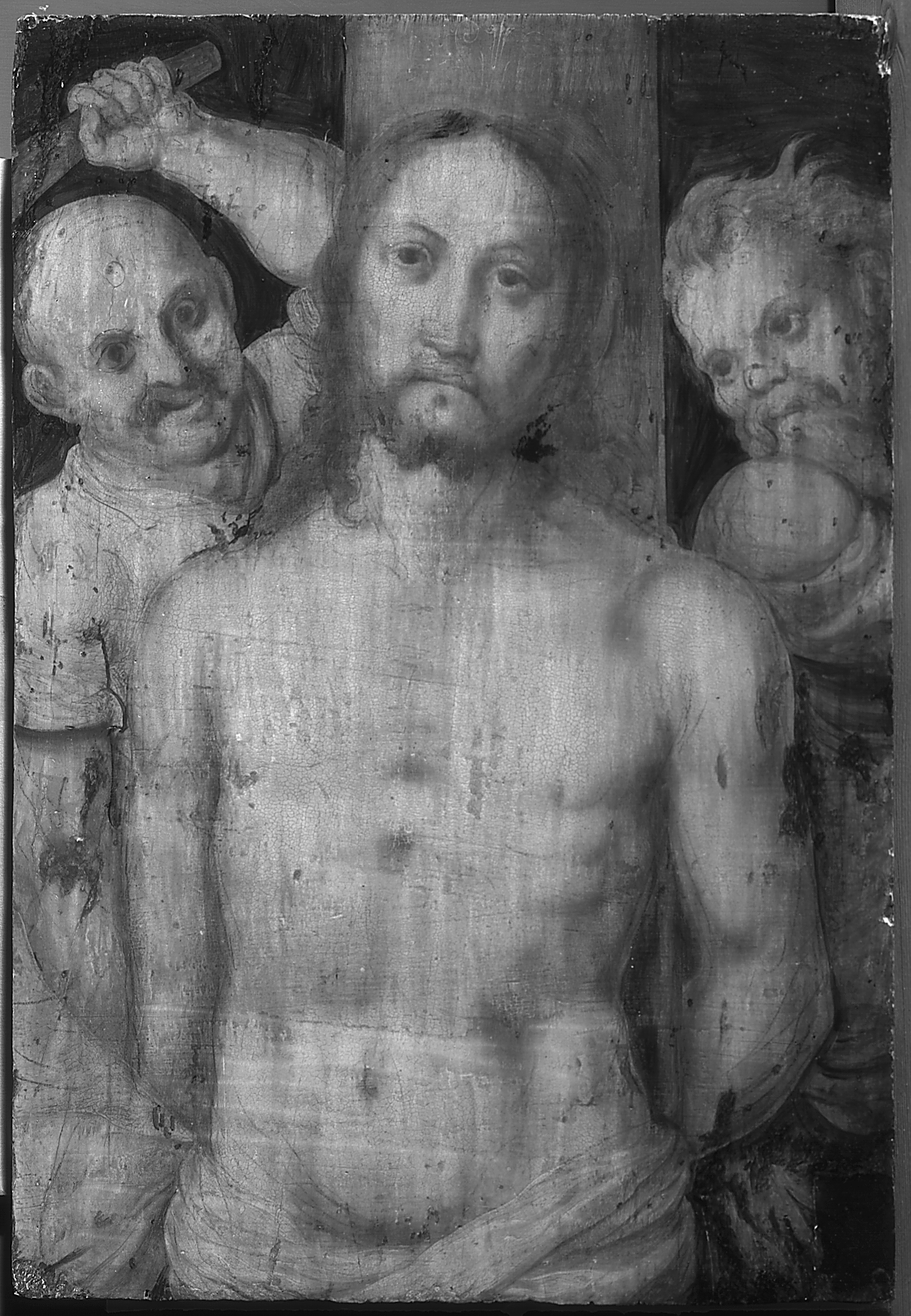 Callisto Piazza - Cristo alla colonna, olio su tavola
