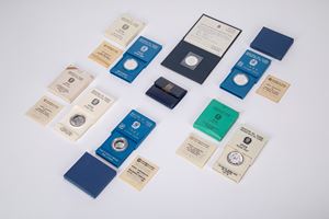 Lotto di sette 500 lire commemorativi (anni '70 e '80)