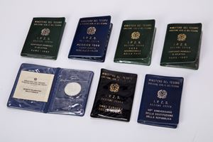 Lotto di 7 emissioni celebrative (anni '80).