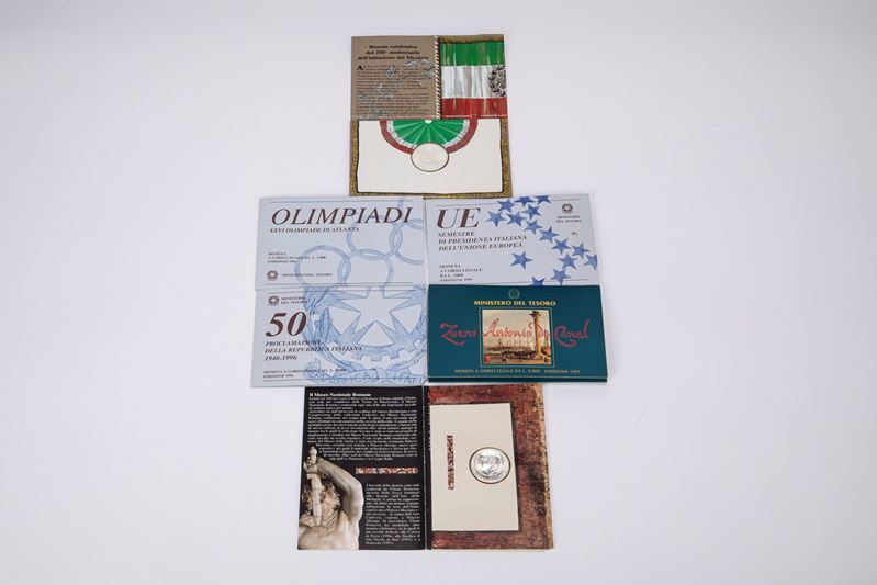 Lotto 6 emissioni commemorative (1996-1999).