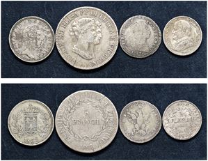 Lotto di 4 monete (XVIII-XIX sec.).