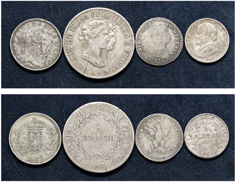 Lotto di 4 monete (XVIII-XIX sec.).