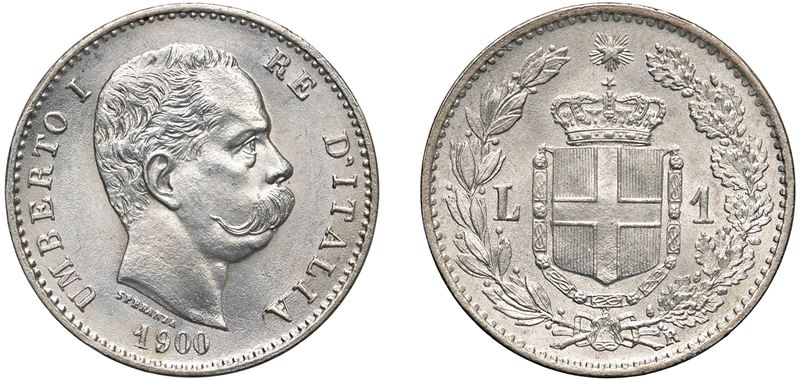 UMBERTO I (1878-1900) - 1 Lira 1900, Roma.