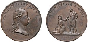 LEOPOLDO II D'ASBURGO-LORENA, Imperatore (1790-1792) - Medaglia 1791 per gli interventi in favore di Mantova, Vienna.
