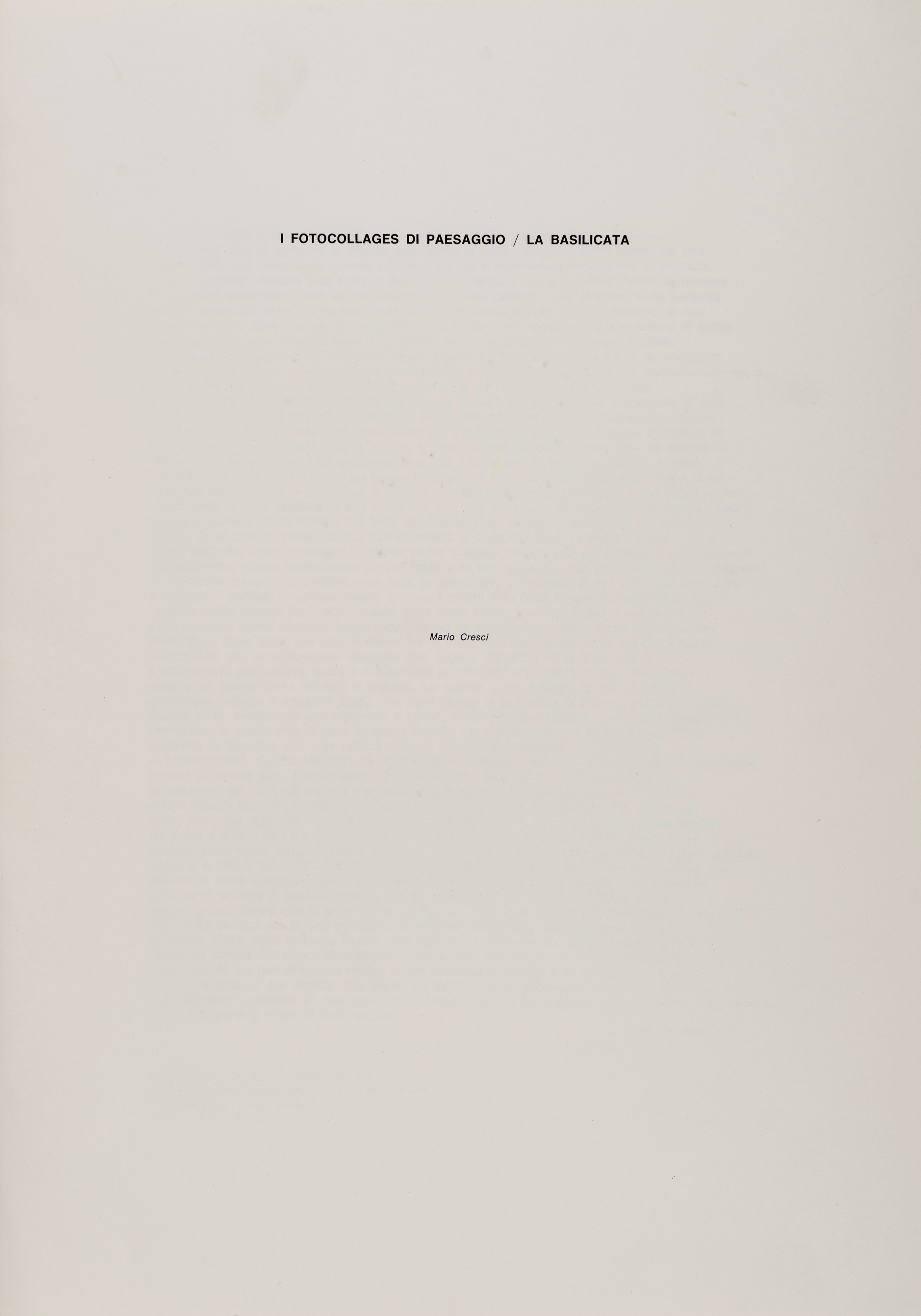 I fotocollages di paesaggio / La Basilicata