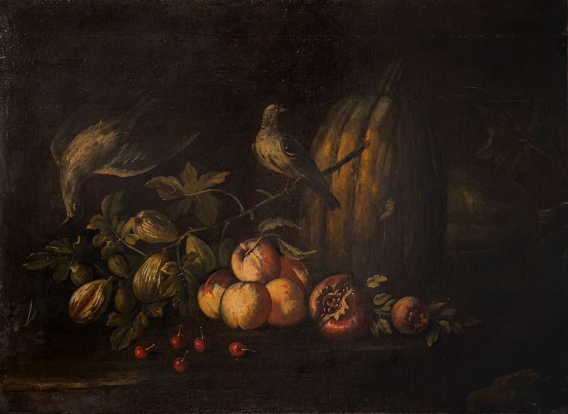 Zucca, melograni, fichi e ciliegie