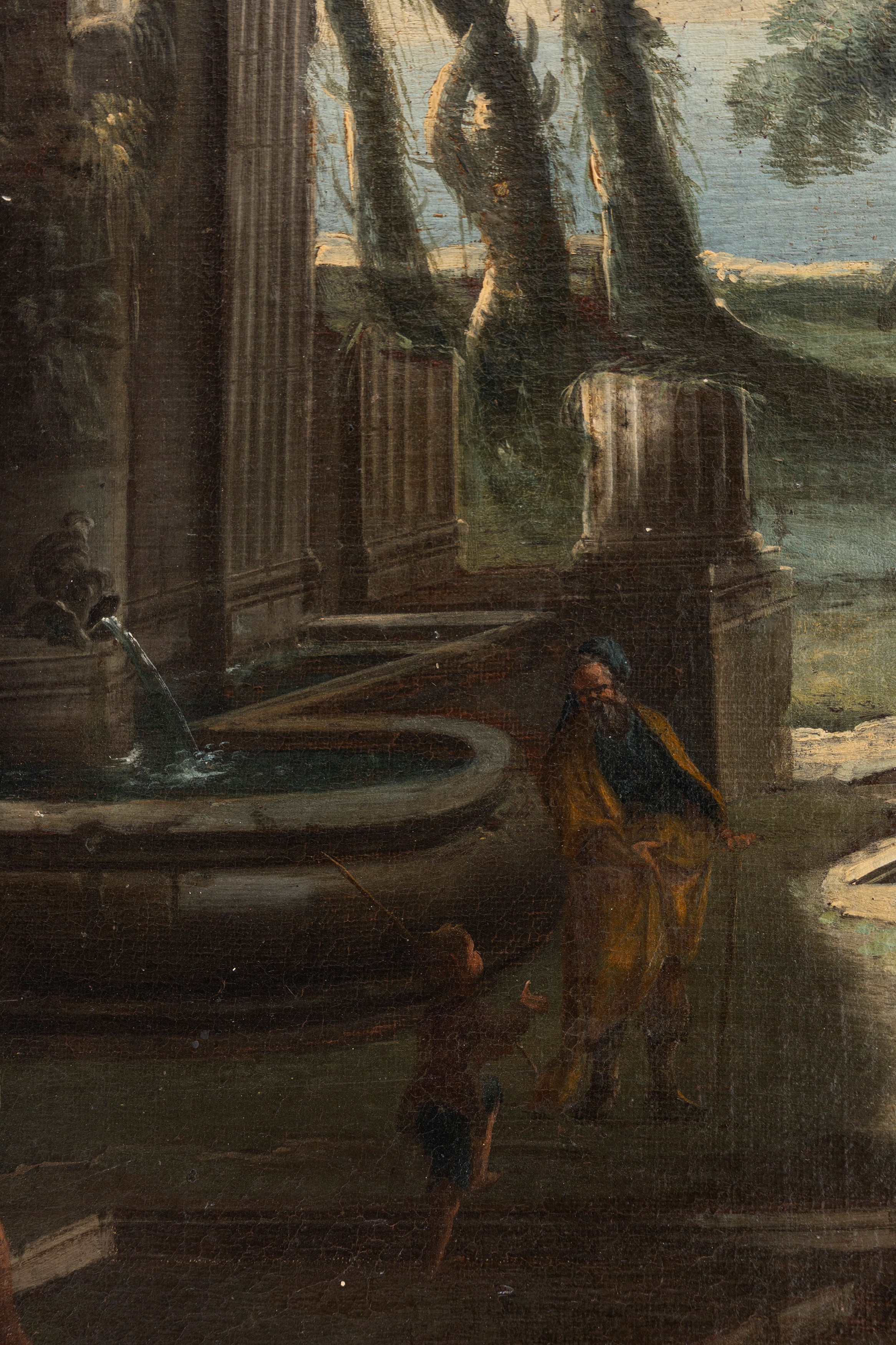 Paesaggio costiero con capriccio architettonico