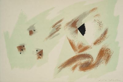 Un coup de dés jamais n’abolira le hasard, litografia a colori (1961)