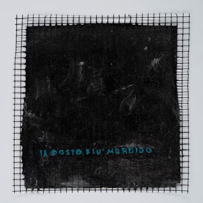 Il posto più morbido (tecnica mista e rete), 1992