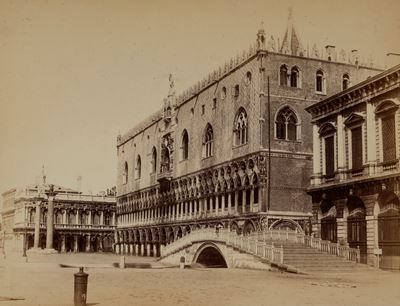 Venezia, Palazzo Ducale, Stampa all'albumina su cartoncino originale
