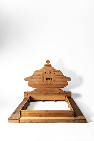 Bed model 'Bocca della Verit&agrave;' from the 'Mobili nella Valle' series