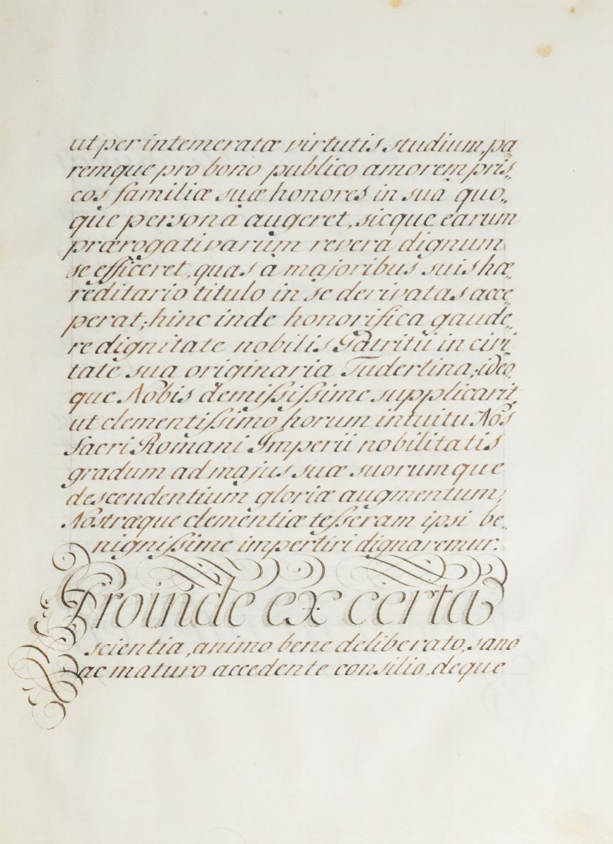 Patente - Francesco II - Patente Rilasciata da Francesco II a Francesco De Prosperis