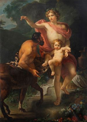 Apollo delivers Aesculapius to the centaur Chiron