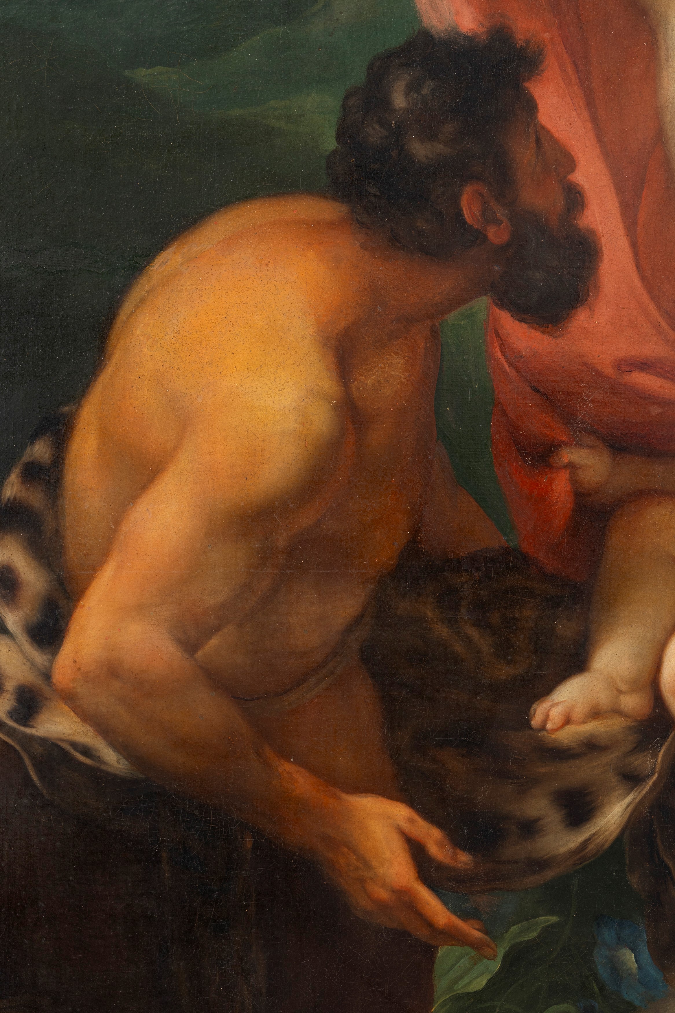 Cristoforo Unterperger - Apollo consegna Esculapio al centauro Chirone, olio su tela