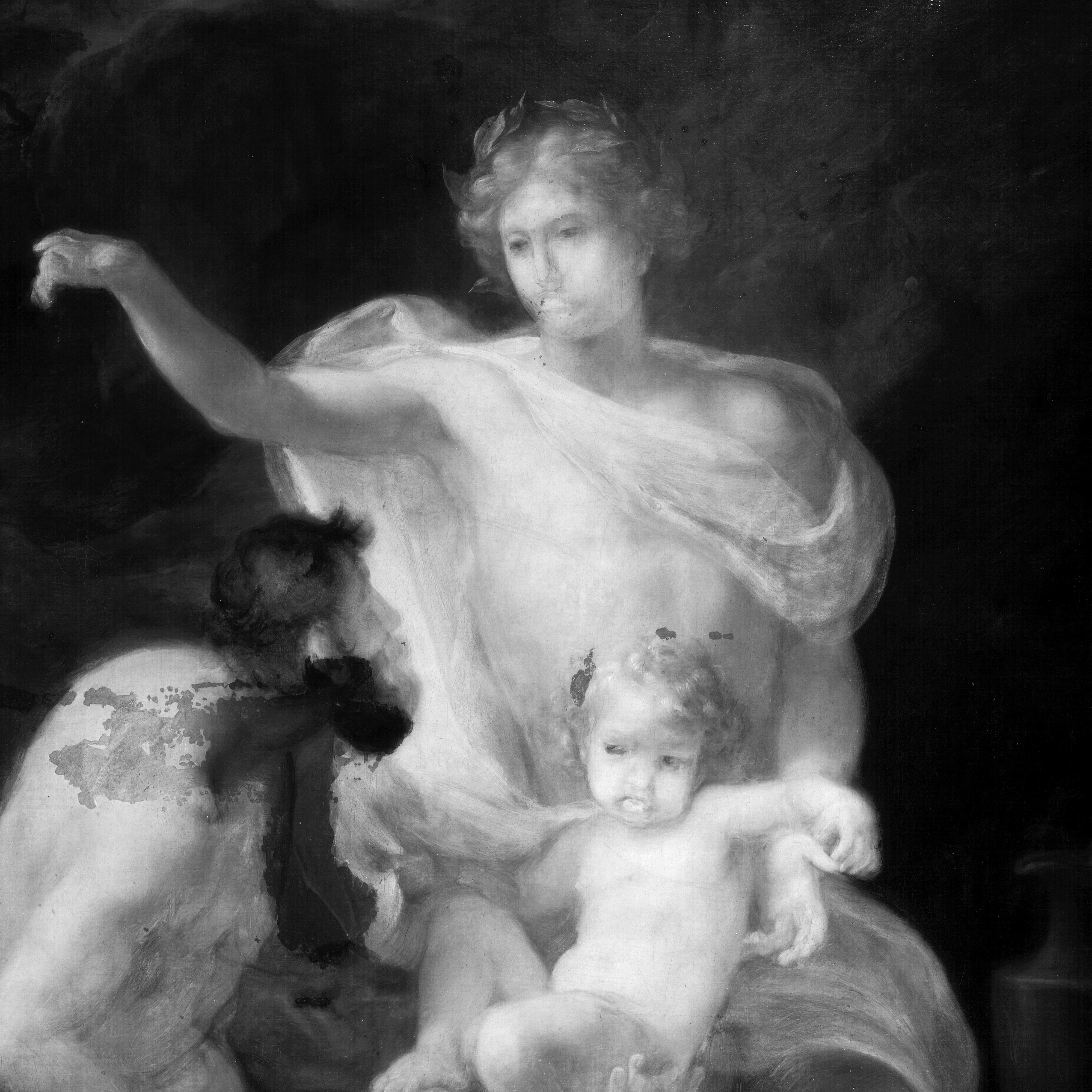 Cristoforo Unterperger - Apollo consegna Esculapio al centauro Chirone, olio su tela
