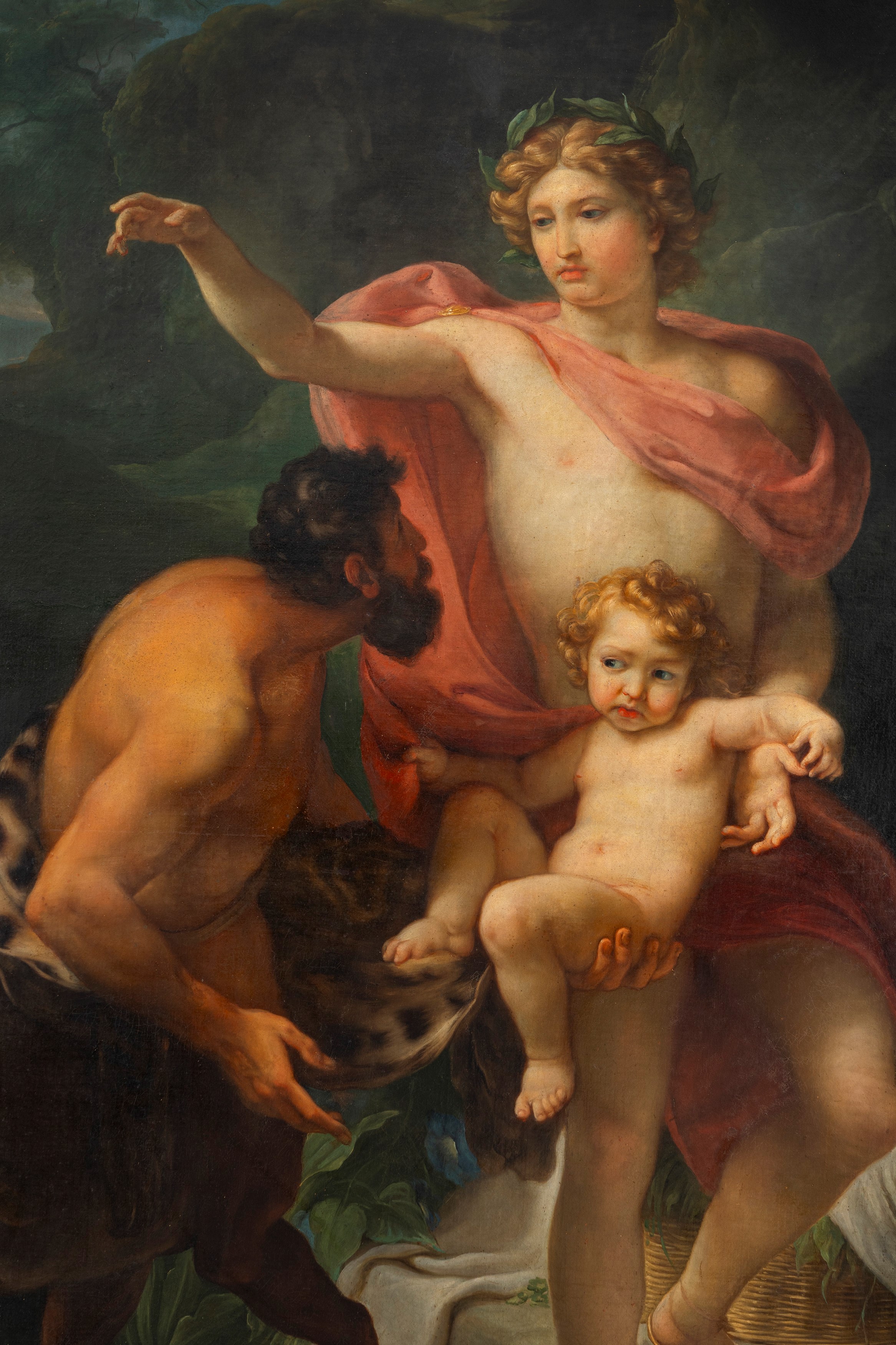 Cristoforo Unterperger - Apollo consegna Esculapio al centauro Chirone, olio su tela