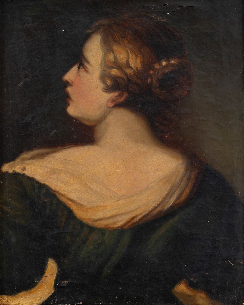 Studio di giovane donna ripresa di spalle